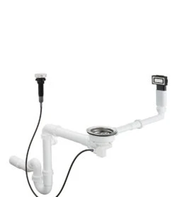 Hansgrohe 660 Ab-/Überlaufgarnitur 43931800 D14-11 BSO, Edelstahl, Automatisch, Für Einzelbecken