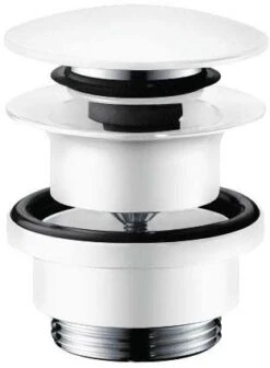 Hansgrohe Ablaufgarnitur 50100700 Mattweiß, G 1 1/4, Messing