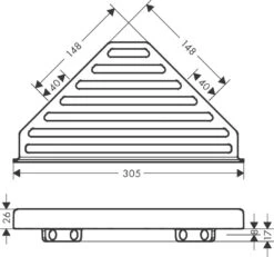 Hansgrohe AddStoris Seifenkorb 41741000 Wandmontage, Metall, Chrom -Hansgrohe Store hansgrohe AddStoris Seifenkorb 41741000 Wandmontage Metall chrom 1