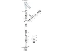 Hansgrohe Axor Starck V 220 Waschtischarmatur 12114000, Chrom, Glasauslauf, Joystick -Hansgrohe Store hansgrohe Axor Starck V 220 Waschtischarmatur 12114000 chrom Glasauslauf Joystick 2