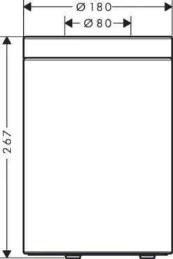 Hansgrohe Axor Universal Circular Abfalleimer 42872000 Freistehend, Chrom -Hansgrohe Store hansgrohe Axor Universal Circular Abfalleimer 42872000 freistehend chrom 1