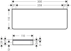 Hansgrohe Axor Universal Circular Ablage 42838000 Länge 300mm, Chrom -Hansgrohe Store hansgrohe Axor Universal Circular Ablage 42838000 Laenge 300mm chrom 1