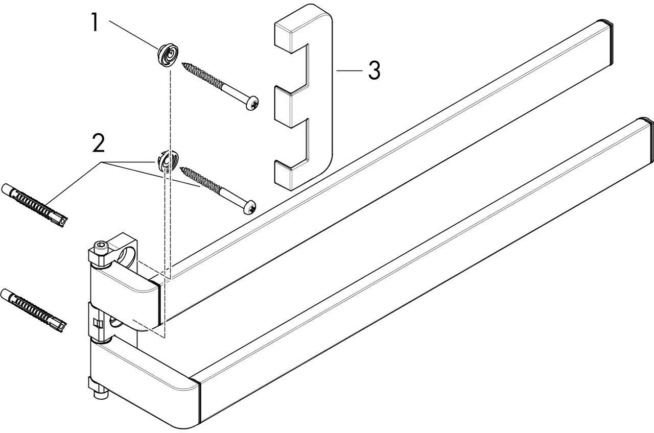 Hansgrohe Axor Universal Circular Universal Handtuchhalter 42821000 Doppelt, Chrom 3 Hansgrohe Axor Universal Circular Universal Handtuchhalter 42821000 Doppelt, Chrom – Bild 3