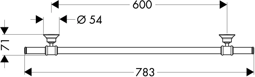 Hansgrohe Badetuchhalter Axor Montreux 42060000 Metall, 600 Mm, Chrom 2 Hansgrohe Badetuchhalter Axor Montreux 42060000 Metall, 600 Mm, Chrom – Bild 2