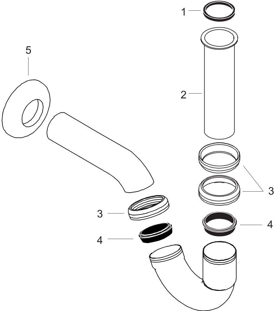 Hansgrohe Bidet Röhrensiphon 55237000 11/4", Chrom 3 Hansgrohe Bidet Röhrensiphon 55237000 11/4", Chrom – Bild 3