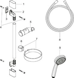 Hansgrohe Brauseset Croma 100 Vario 27653000 Mit Unica C 0,90 M, Chrom, Ecosmart -Hansgrohe Store hansgrohe Brauseset Croma 100 Vario 27653000 mit Unica C 090 m chrom Ecosmart 2