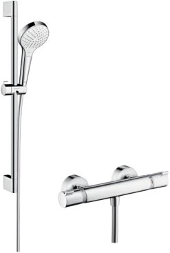Hansgrohe Croma Select S Combi Brausenset 27013400 Weiss-chrom, 65 Cm Shower Set