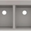 Hansgrohe Einbauspüle 43316380 880 X 510 Mm, 2 Hauptbecken, Hahnlöcher Vordefiniert, Betongrau