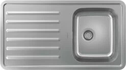 Hansgrohe Einbauspüle 43340800 895 X 485 Mm, Becken Rechts, Abtropffläche, Manuelle Ablaufgarnitur, Edelstahl