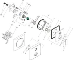 Hansgrohe Fertigmontageset Axor Citterio Chrom, Für Unterputz-Wannenarmatur -Hansgrohe Store hansgrohe Fertigmontageset Axor Citterio chrom fuer Unterputz Wannenarmatur 2