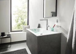 Hansgrohe Finoris Waschtischarmatur 76063000 Mit Ausziehbrause 2jet Und Push-Open Ablaufgarnitur, Chrom -Hansgrohe Store hansgrohe Finoris Waschtischarmatur 76063000 mit Ausziehbrause 2jet und Push Open Ablaufgarnitur chrom 3