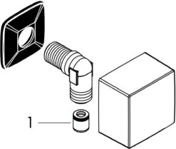 Hansgrohe Fixfit Square Schlauchanschluss 26455000 Chrom, Rückflussverhinderer Und Kunststoffwinkel -Hansgrohe Store hansgrohe Fixfit Square Schlauchanschluss 26455000 chrom Rueckflussverhinderer und Kunststoffwinkel 2