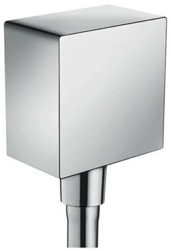 Hansgrohe Fixfit Square Schlauchanschluss 26455000 Chrom, Rückflussverhinderer Und Kunststoffwinkel