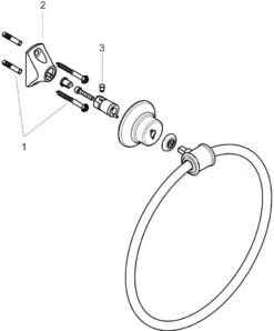 Hansgrohe Handtuchring Axor Montreux 42021000 Metall, Chrom -Hansgrohe Store hansgrohe Handtuchring Axor Montreux 42021000 Metall chrom 2