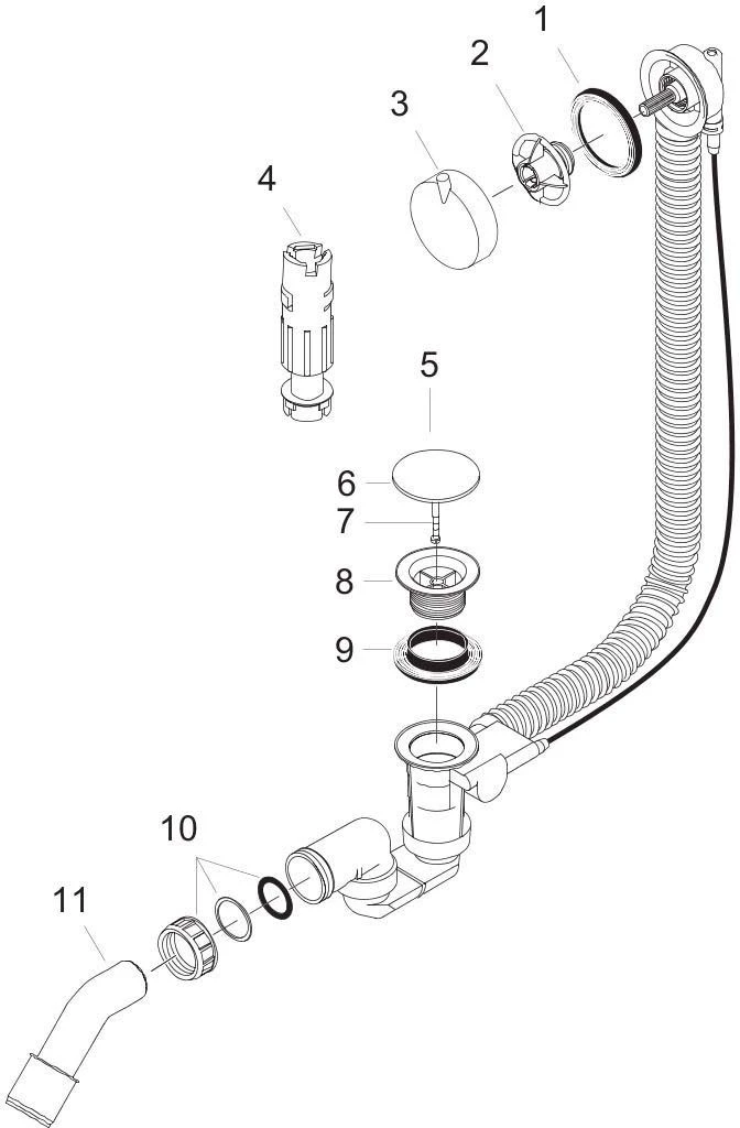 Hansgrohe Komplettset Flexaplus S 58150000 Mit Ab- Und Überlaufgarnitur (Normalwannen), Chrom 3 Hansgrohe Komplettset Flexaplus S 58150000 Mit Ab- Und Überlaufgarnitur (Normalwannen), Chrom – Bild 3