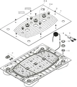 Hansgrohe Raindance Rainmaker Kopfbrause 28418000 680 X 460 Mm, Mit Beleuchtung, Chrom -Hansgrohe Store hansgrohe Raindance Rainmaker Kopfbrause 28418000 680 x 460 mm mit Beleuchtung chrom 2