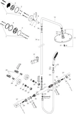 Hansgrohe Raindance Select 240 Showerpipe 27116000 Ecosmart, Brausearm 450 Mm, Schwenkbar -Hansgrohe Store hansgrohe Raindance Select 240 Showerpipe 27116000 Ecosmart Brausearm 450 mm schwenkbar 2