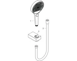 Hansgrohe Rainfinity Brausehalterset 26851700 3jet, Brausekopf 130mm, Brauseschlauch 160cm, Mattweiß -Hansgrohe Store hansgrohe Rainfinity Brausehalterset 26851700 3jet Brausekopf 130mm Brauseschlauch 160cm mattweiss 2