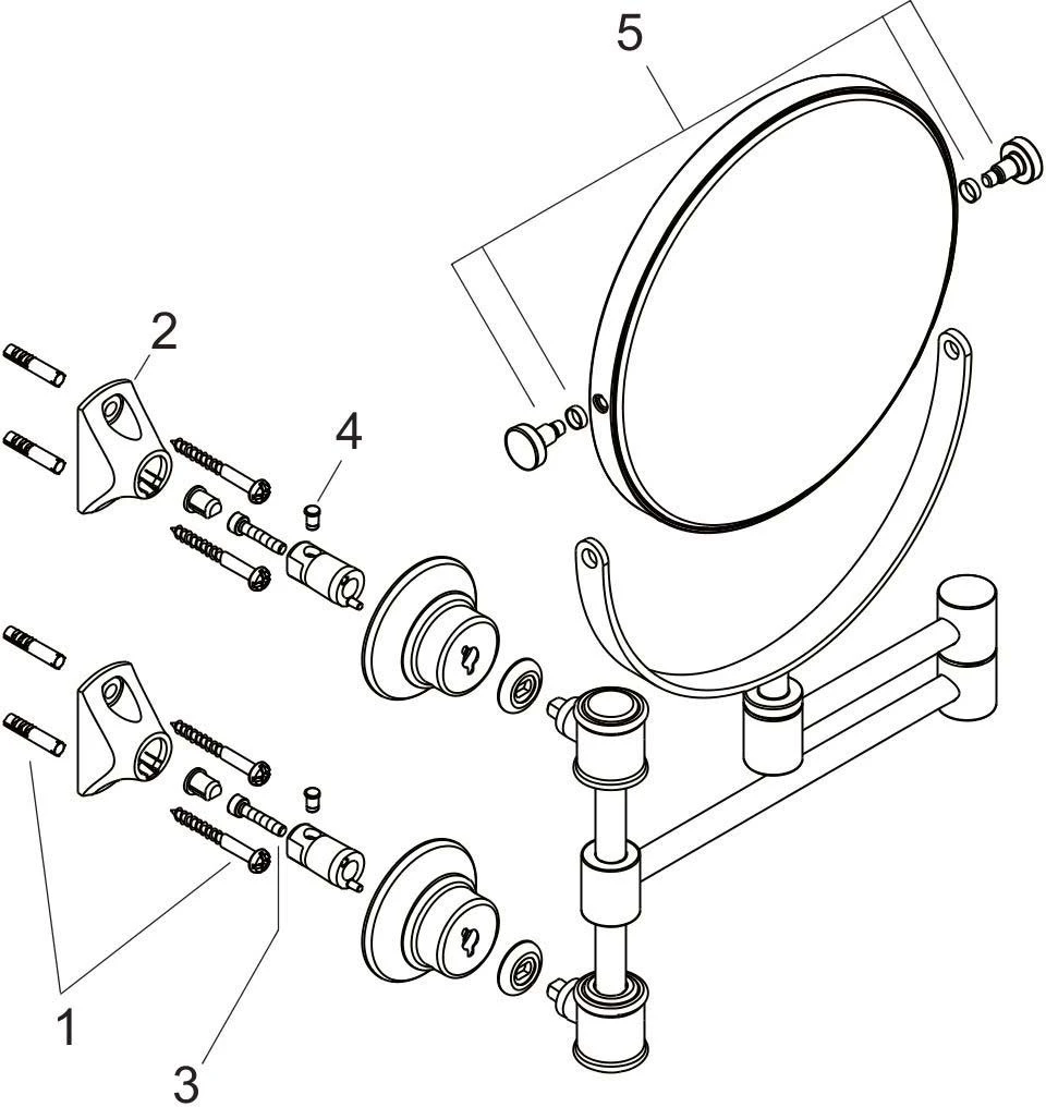 Hansgrohe Rasierspiegel Axor Montreux 42090820 Brushed Nickel 3 Hansgrohe Rasierspiegel Axor Montreux 42090820 Brushed Nickel – Bild 3