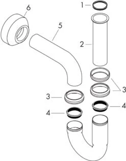 Hansgrohe Röhrensiphon 53002000 11/4", Chrom -Hansgrohe Store hansgrohe Roehrensiphon 53002000 11 4 chrom 2