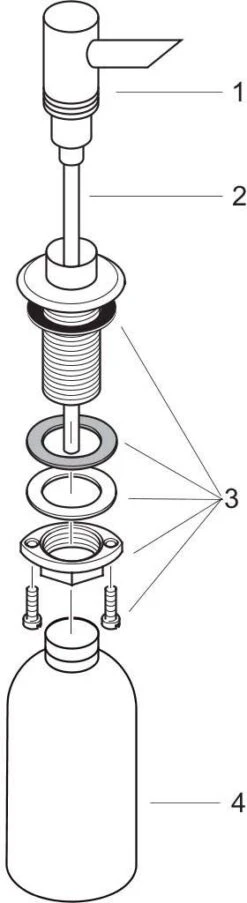 Hansgrohe Seifenspender 40418000 Einbauversion, Füllmenge 300ml, Chrom -Hansgrohe Store hansgrohe Seifenspender 40418000 Einbauversion Fuellmenge 300ml chrom 2