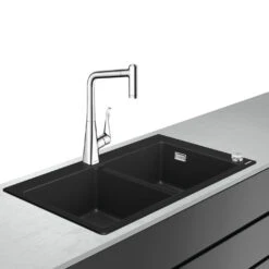 Hansgrohe Select Spülencombi 43216000 880 X 510 Mm, Mit SBox, 2 Hauptbecken, Chrom
