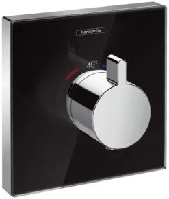 Hansgrohe ShowerSelect Glas Thermostat 15734600 Unterputz, Glas, Schwarz Chrom