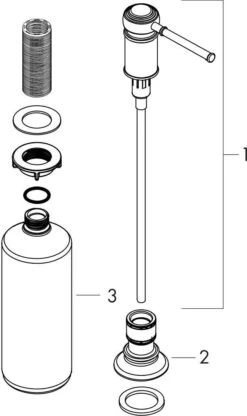 Hansgrohe Spülmittelspender 42018000 Einbauversion, Chrom -Hansgrohe Store hansgrohe Spuelmittelspender 42018000 Einbauversion chrom 2