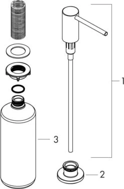 Hansgrohe Spülmittelspender 42818000 Einbauversion, Chrom -Hansgrohe Store hansgrohe Spuelmittelspender 42818000 Einbauversion chrom 2