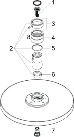 Hansgrohe Tellerkopfbrause Axor Starck 28494000 Durchmesser 240mm, Chrom -Hansgrohe Store hansgrohe Tellerkopfbrause Axor Starck 28494000 Durchmesser 240mm chrom 2