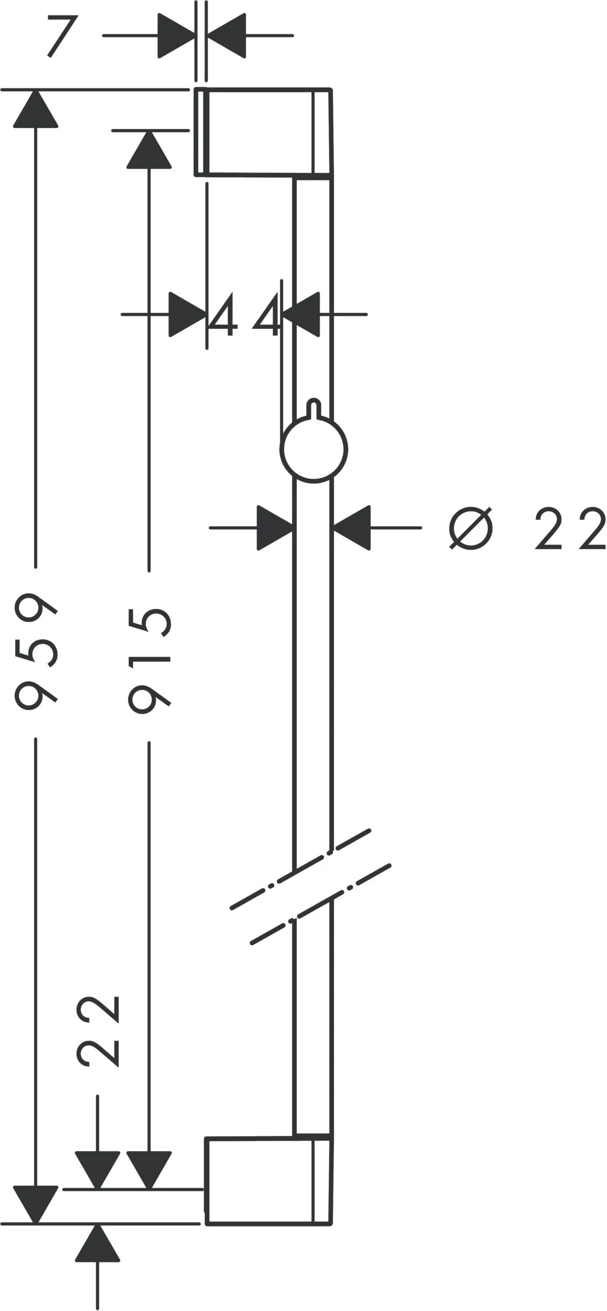 Hansgrohe Unica Croma Brausestange 26506000 90 Cm, Chrom 2 Hansgrohe Unica Croma Brausestange 26506000 90 Cm, Chrom – Bild 2