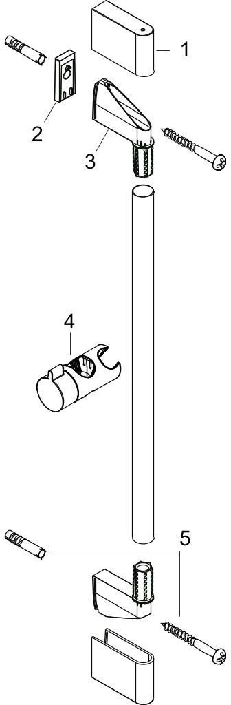 Hansgrohe Unica Croma Brausestange 26506000 90 Cm, Chrom 3 Hansgrohe Unica Croma Brausestange 26506000 90 Cm, Chrom – Bild 3