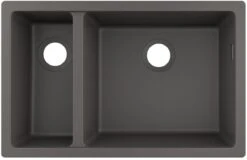 Hansgrohe Unterbauspüle 43433290 710 X 450 Mm, 1 Haupt- Und Zusatzbecken, Steingrau