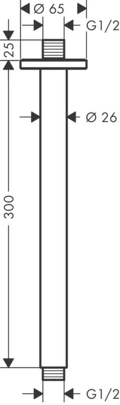 Hansgrohe Vernis Blend Deckenanschluss 27805000 Länge 300mm, AP, Chrom 7 Hansgrohe Vernis Blend Deckenanschluss 27805000 Länge 300mm, AP, Chrom -Hansgrohe Store hansgrohe Vernis Blend Deckenanschluss 27805000 Laenge 300mm AP chrom 3