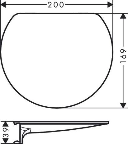 Hansgrohe WallStoris Ablage 27915670 200x169mm, Mattschwarz 2 Hansgrohe WallStoris Ablage 27915670 200x169mm, Mattschwarz – Bild 2