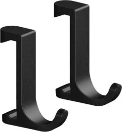 Hansgrohe WallStoris Einzelhaken 27929670 Schmal, Aus Kunststoff, 2 Stück, Mattschwarz