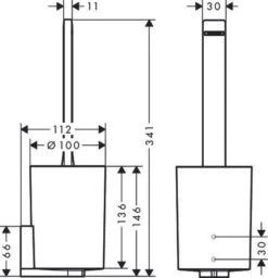 Hansgrohe WallStoris WC-Bürstengarnitur 27927700 Wandmontage, Mattweiß -Hansgrohe Store hansgrohe WallStoris WC Buerstengarnitur 27927700 Wandmontage Mattweiss 3