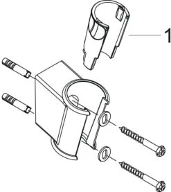 Hansgrohe Wandhalter Porter Classic 28324000 Chrom, Für Schläuche Mit Konischer Mutter -Hansgrohe Store hansgrohe Wandhalter Porter Classic 28324000 chrom fuer Schlaeuche mit konischer Mutter 2