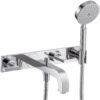 Hansgrohe Wannen Armatur Axor Citterio 39442000 Unterputz, Hebelgriffe, Mit Platte, Chrom 3-Loch