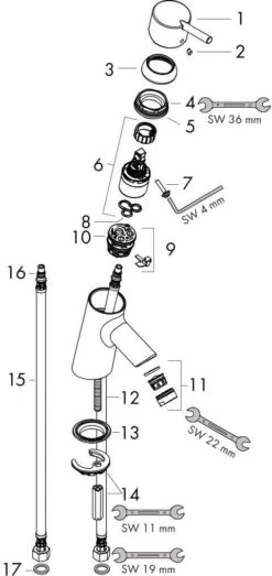 Hansgrohe Waschtisch Armatur Talis S 32031000 Chrom, Ohne Ablaufgarnitur -Hansgrohe Store hansgrohe Waschtisch Armatur Talis S 32031000 chrom ohne Ablaufgarnitur 2