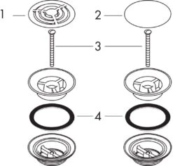 Hansgrohe Waschtisch Ventil 50001000 11/4", Mit Geschlossener Abdeckplatte, Chrom -Hansgrohe Store hansgrohe Waschtisch Ventil 50001000 11 4 mit geschlossener Abdeckplatte chrom 2